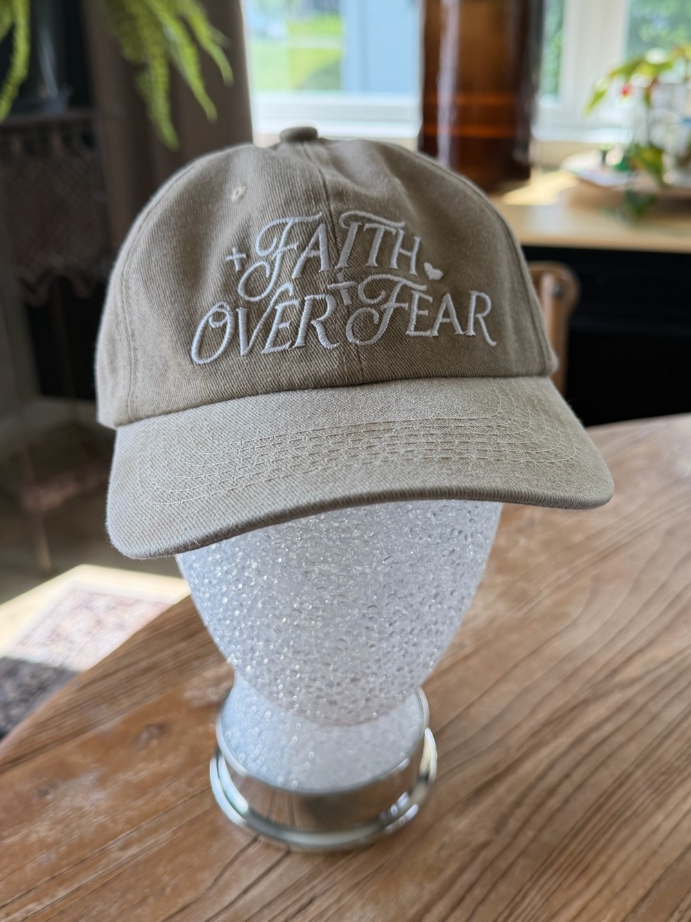 NWOT Faith over fear baseball cap